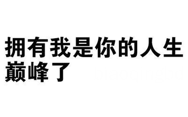 拥有我是你的人生巅峰了 - 我有这么快？（文字表情）